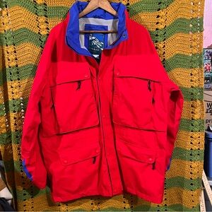Vintage 90s North Col Gore-Tex Red Nylon Parka Jacket XL Tal